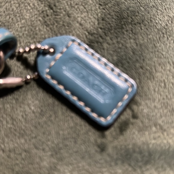 Coach Classic monogram wristlet with blue accents - Picture 3 of 3